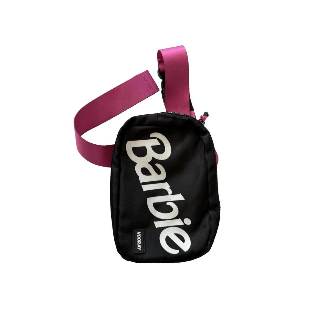 Vooray x Barbie Black Pink Crossbody Belt Bag Fanny Pack Waist Purse